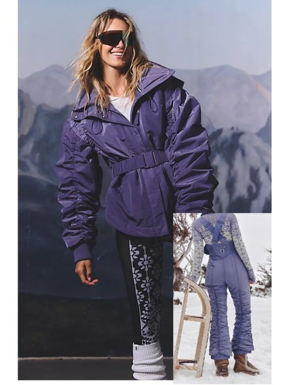 Free People Lift Love Jacket and Snow Bibs Ski Winter Snow Insulated Womens S